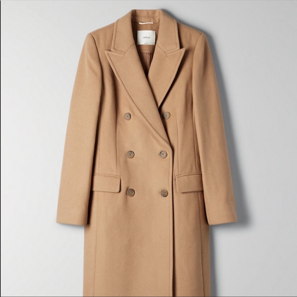 aritzia wilfred kerr wool coat camel - Picture 3 of 9